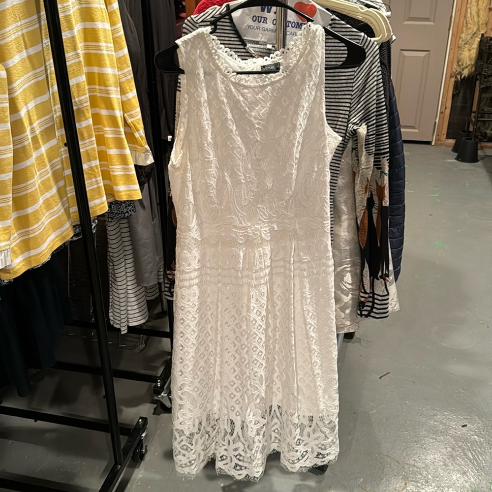 white lace dress